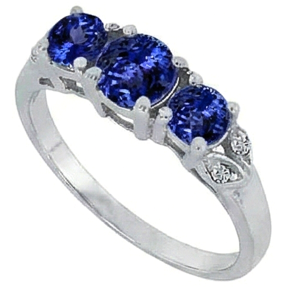 Tanzanite AAA Round Natural Earth Mined DIAMOND ( NOT LAB GROWN ) 2.75 Carat Ring Gemstone Jewellery