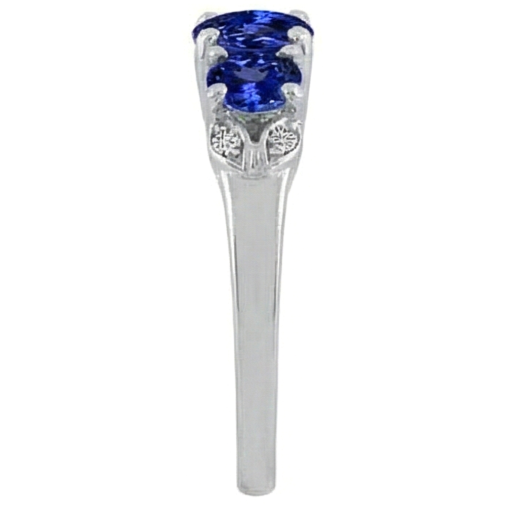 Tanzanite AAA Round Natural Earth Mined DIAMOND ( NOT LAB GROWN ) 2.75 Carat Ring Gemstone Jewellery