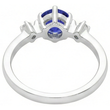 Tanzanite AAA Round Natural Earth Mined DIAMOND ( NOT LAB GROWN )s Women Fancy Ring White Gold 0.75 Carats