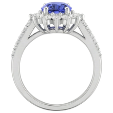 Tanzanite And Natural Earth Mined Diamonds 4.75 Carats Wedding Ring Gold White
