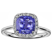 Tanzanite And Natural Earth Mined Diamonds 7.75 Ct Ring 14K White Gold New