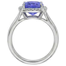 Tanzanite And Natural Earth Mined Diamonds 7.75 Ct Ring 14K White Gold New