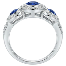 natural round tanzanite 4.50ct ring profile view