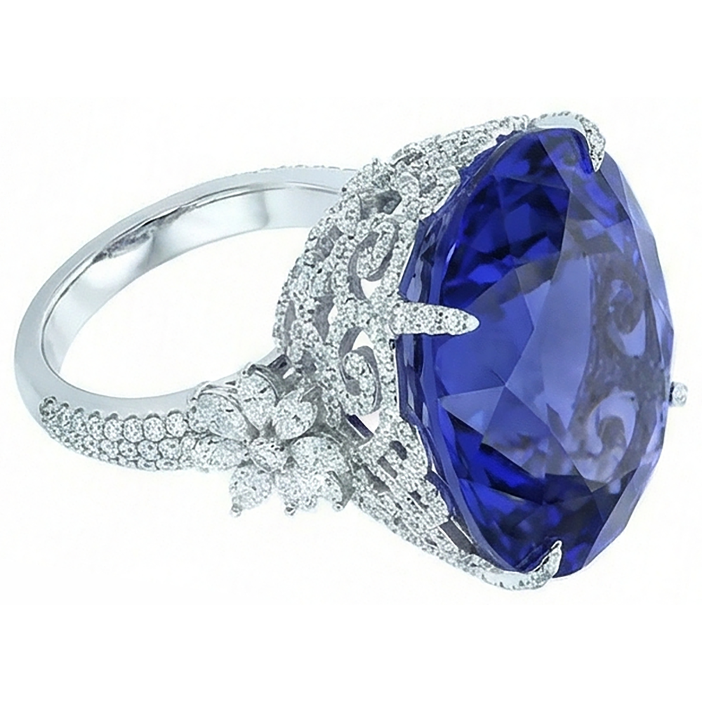 Tanzanite Cocktail Ring For Women