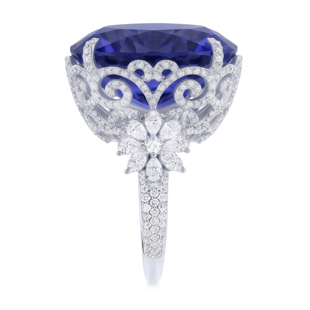 Tanzanite Cocktail Ring For Women