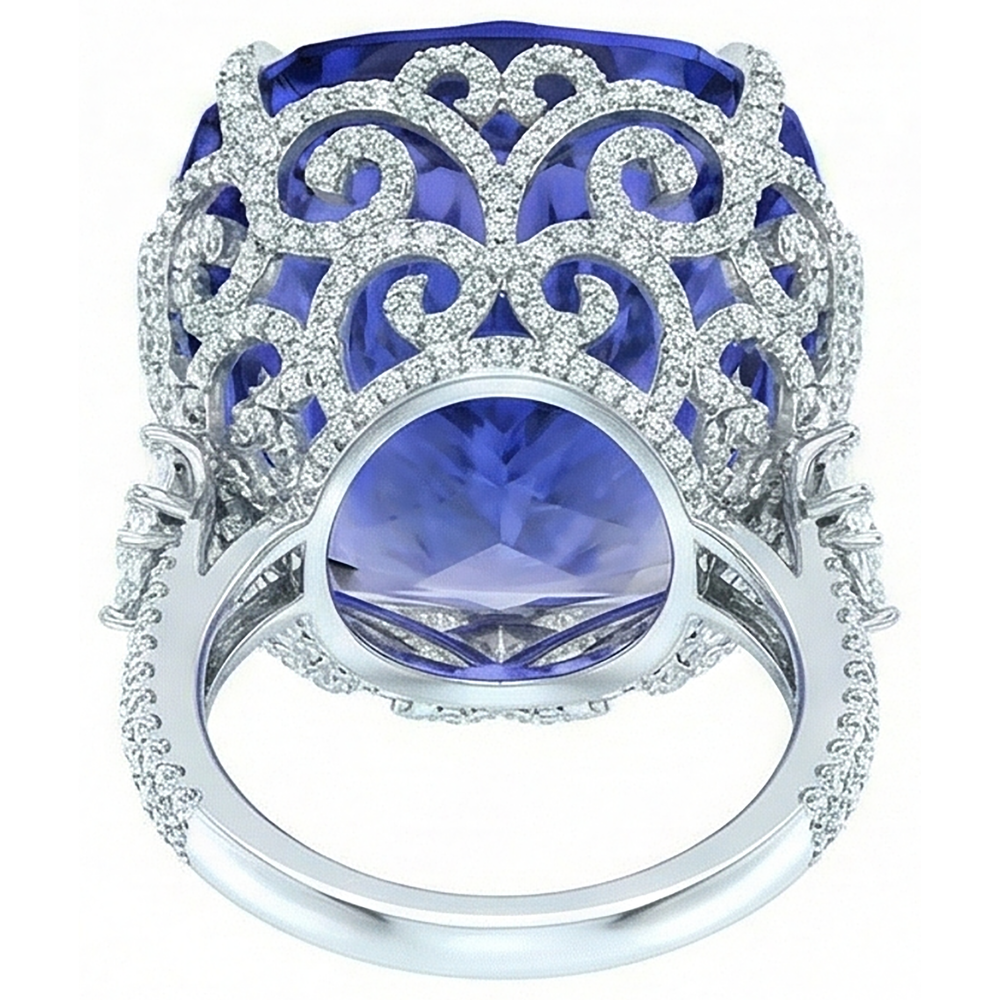 Tanzanite Cocktail Ring For Women