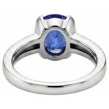 Tanzanite Oval And Round Natural Earth Mined DIAMOND ( NOT LAB GROWN )s 3.75 Carat Gemstone Ring Jewellery
