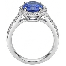 Tanzanite Oval And Round Natural Earth Mined DIAMOND ( NOT LAB GROWN )s 5.25 Carat Ring Pave DIAMOND ( NOT LAB GROWN )s New