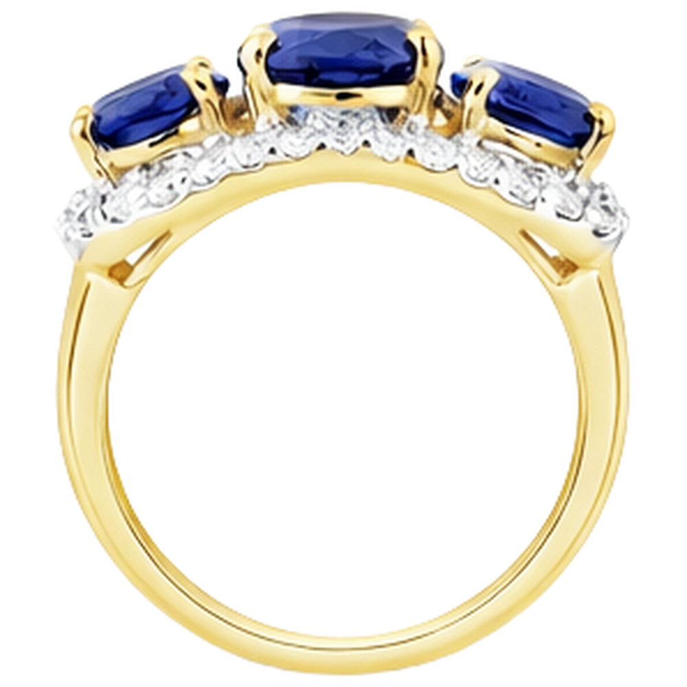 Tanzanite Oval And Round Natural Earth Mined DIAMOND ( NOT LAB GROWN )s 6 Carat Anniversary Ring Jewellery