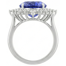 Tanzanite Oval Natural Earth Mined DIAMOND ( NOT LAB GROWN ) Engagement Ring 8.50 Carat Gemstone Jewellery New