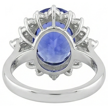 Tanzanite Oval Natural Earth Mined DIAMOND ( NOT LAB GROWN ) Engagement Ring 8.50 Carat Gemstone Jewellery New