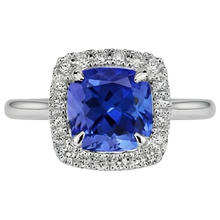 Tanzanite With Natural Earth Mined Diamonds 7.75 Ct Wedding Ring White Gold 14K