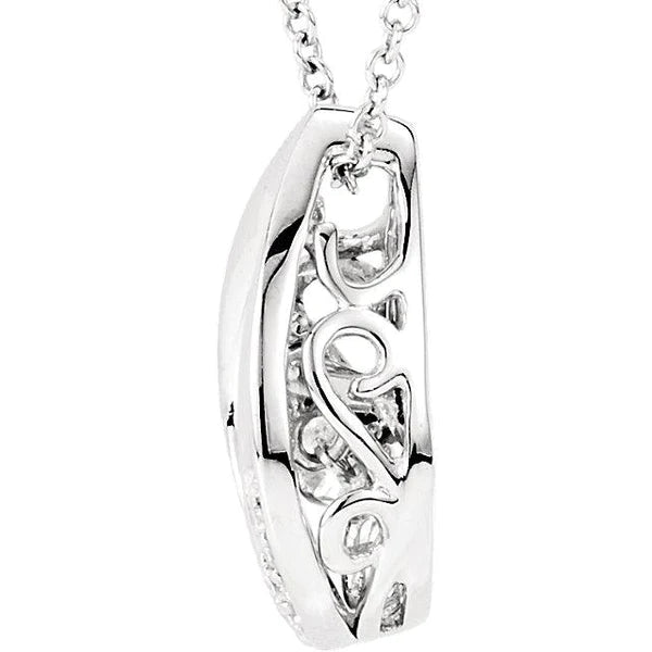 Tear Drop Natural Diamond Pendant Necklace 2.50 Carats White Gold 14K