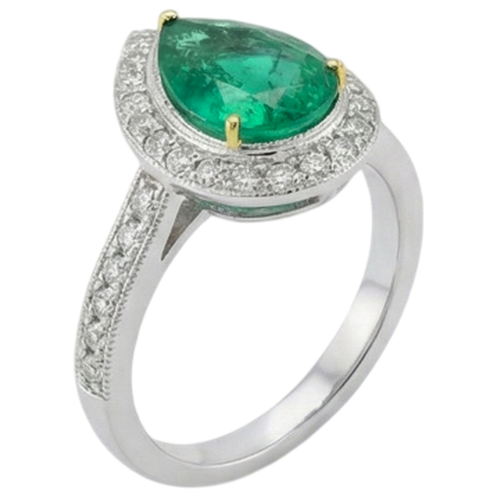 Handcrafted Gemstone Ring 2 ct – profile view