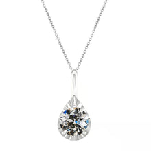 Fine Diamond Old Mine Cut Pendant in 14K White Gold – main view