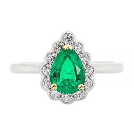 Handcrafted Fine Emerald Gemstone Ring 1 ct – main view