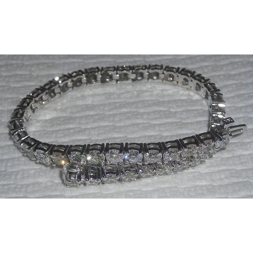 Tennis Bracelet 10.10 Carat Genuine Diamonds Sparkling