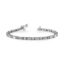 Tennis Bracelet 2.55 Carats Round Cut Real Diamonds White Gold 14K