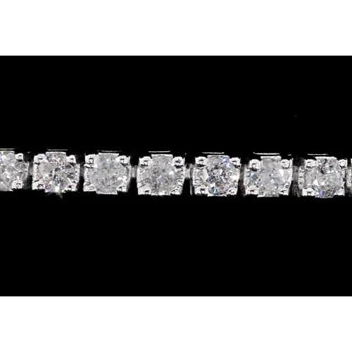 Tennis Bracelet Real Diamond 8 Carats Prong Women White Gold Jewelry 14K