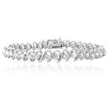 Tennis Bracelet Solid White Gold 14K 3.80 Carats Round Genuine Diamond S Link