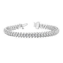 Tennis Bracelet White Gold 14K 7 Carats Sparkling Round Genuine Diamonds