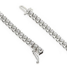 Tennis Bracelet White Gold 14K Round Real Diamonds White Gold 6 Ct