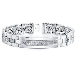 Tennis Genuine Diamond Lady Bracelet Fine Jewelry Solid White Gold 5.30 Carats