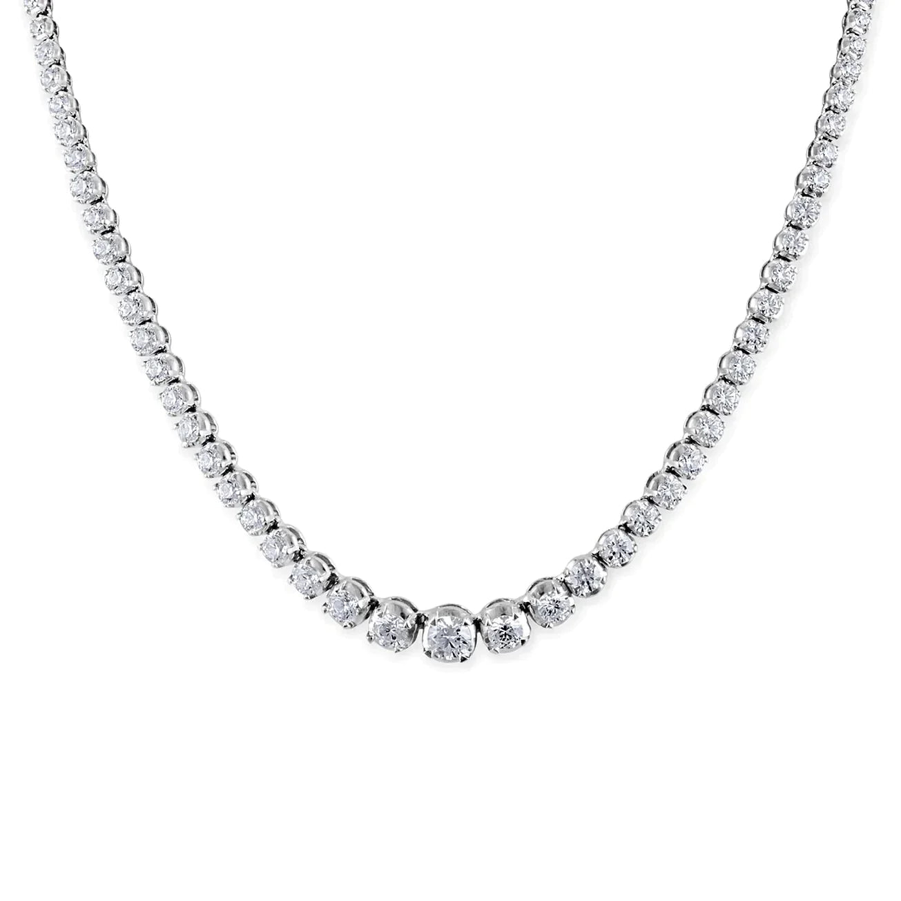 Tennis Natural Diamond Necklace For Women3