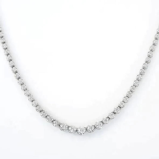Tennis Natural Diamond Necklace For Women
