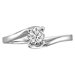 Tension Like 1.90 Carats Round Real Diamond Solitaire Ring White Gold 14K