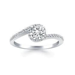 Tension Like Real Natural Earth Mined Diamond Anniversary Ring 2.75 Carats White Gold 14K