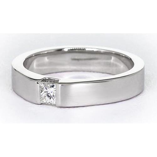 Tension Princess Natural Diamond Anniversary Ring White Gold 14K 