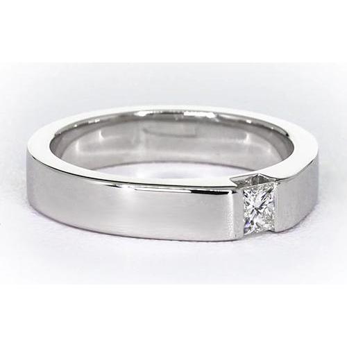 Tension Princess Natural Diamond Anniversary Ring 14K 0.75 Carats
