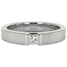 Tension Princess Natural Earth Mined Diamond Anniversary Ring White Gold 14K 0.75 Carats