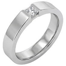 Tension Princess Natural Earth Mined Diamond Anniversary Ring White Gold 14K 0.75 Carats