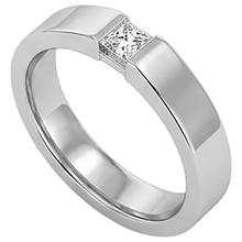 Tension Princess Natural Earth Mined Diamond Anniversary Ring White Gold 14K 0.75 Carats