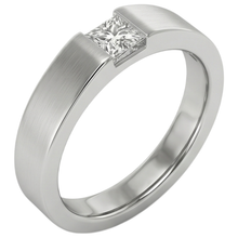 Tension Princess Natural Earth Mined Diamond Anniversary Ring White Gold 14K 0.75 Carats