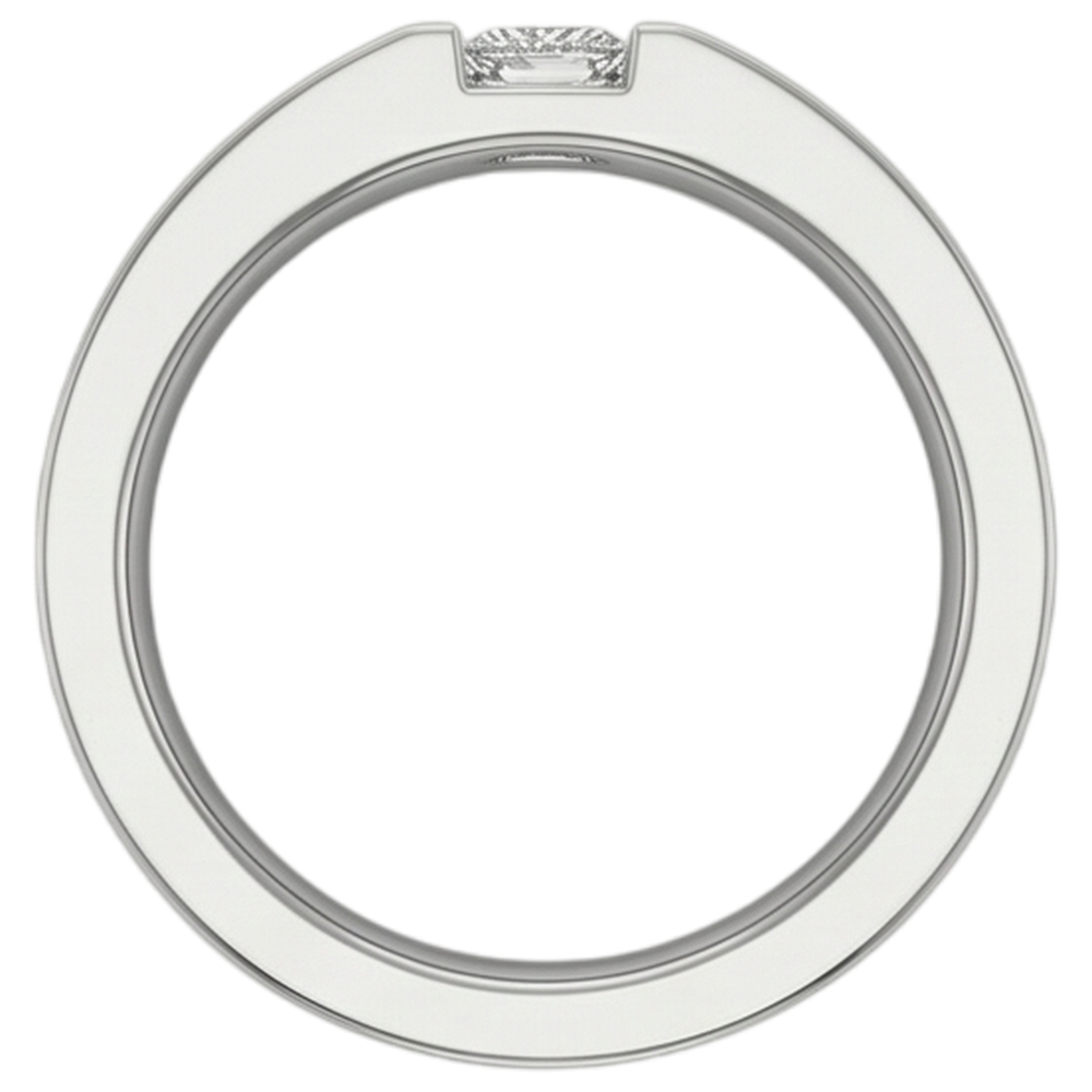 Tension Princess Natural Earth Mined Diamond Anniversary Ring White Gold 14K 0.75 Carats