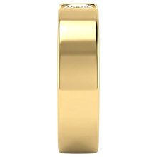 Tension Set Band Yellow Gold 14K Round Natural Earth Mined Diamond 1 Carat Men's Ring