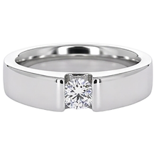 Tension Set Natural Earth Mined Diamond Men's Ring 1 Carat Jewellery