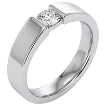Tension Set Natural Earth Mined Diamond Men's Ring 1 Carat Jewellery