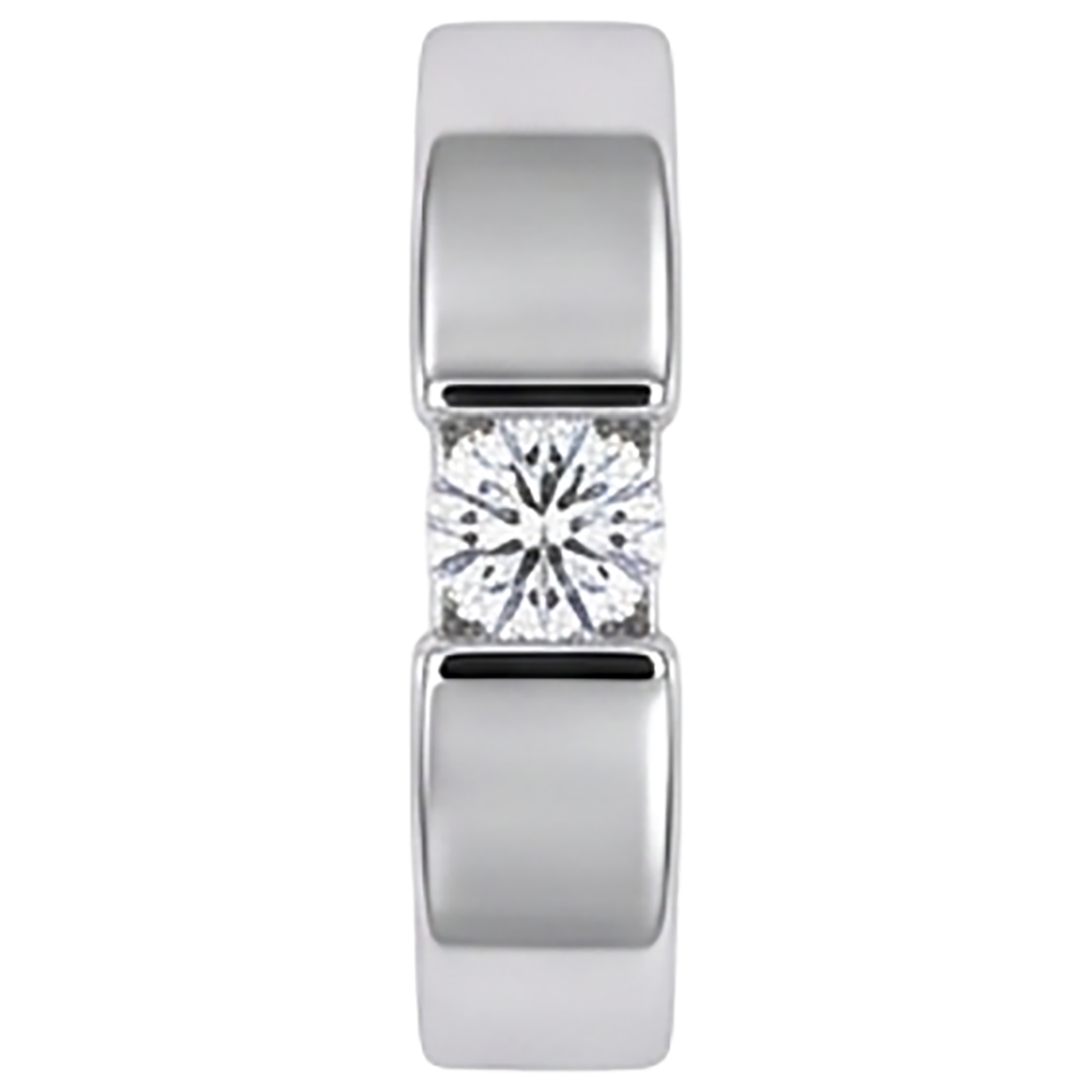 Tension Set Natural Earth Mined Diamond Men's Ring 1 Carat Jewellery