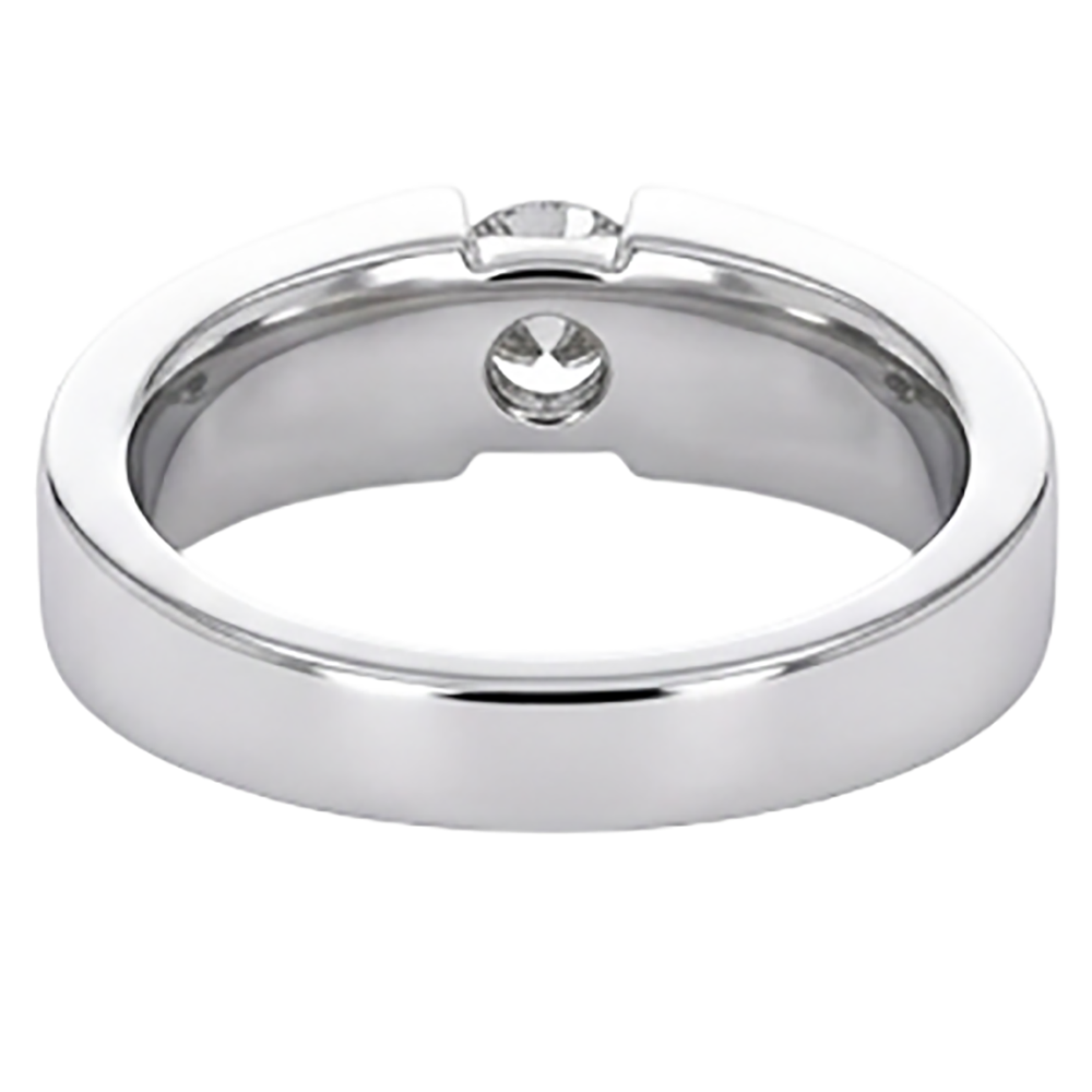 Tension Set Natural Earth Mined Diamond Men's Ring 1 Carat Jewellery
