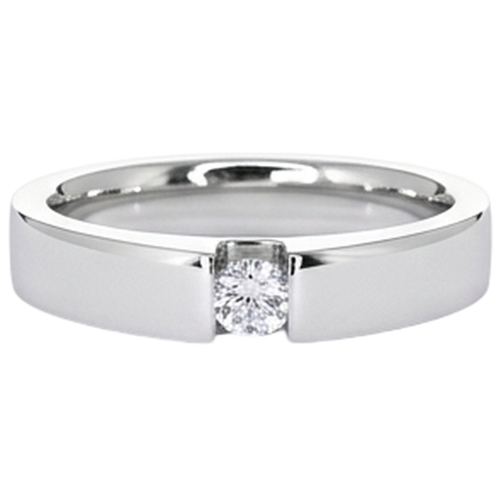 Tension Set Round Natural Earth Mined Diamond Promise Men's Ring 0.50 Carats Jewellery