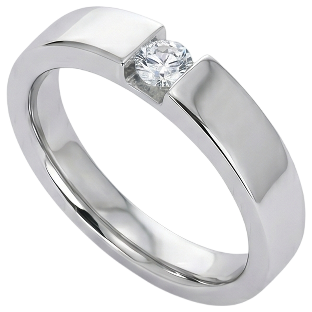 Tension Set Round Natural Earth Mined Diamond Promise Men's Ring 0.50 Carats Jewellery
