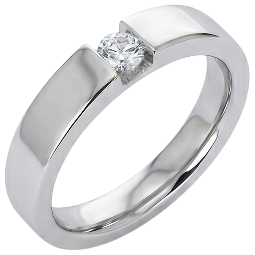 Tension Set Round Natural Earth Mined Diamond Promise Men's Ring 0.50 Carats Jewellery