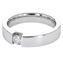 Tension Set Round Natural Earth Mined Diamond Promise Men's Ring 0.50 Carats Jewellery