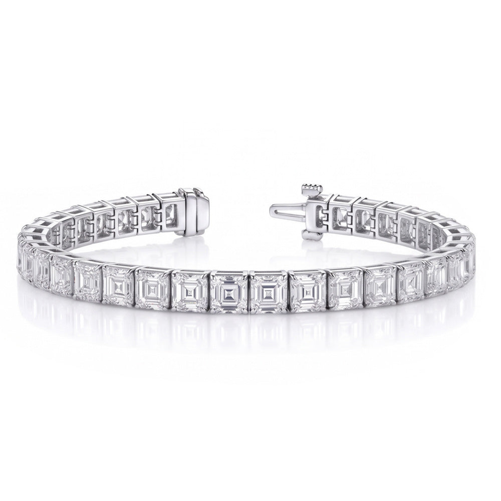 The Most Expensive Bracelet With Asscher Natural Earth Mined Diamonds