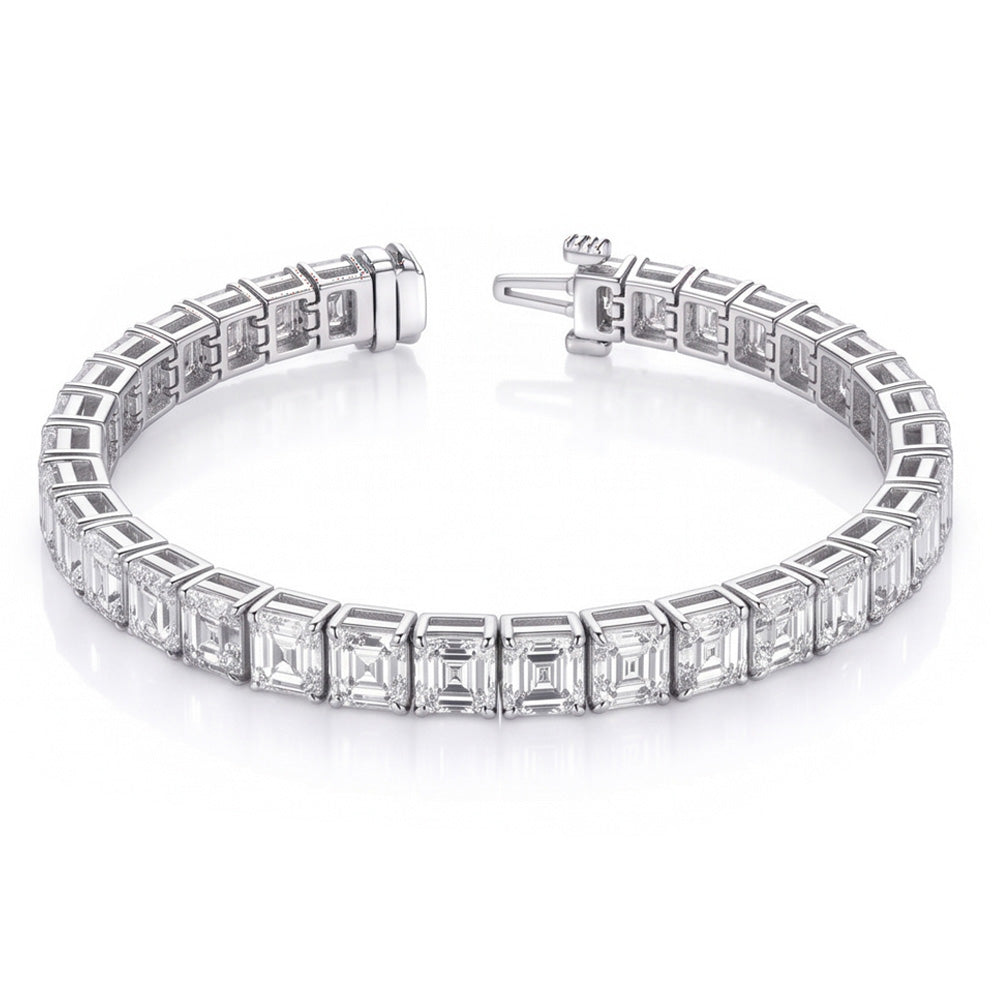 The Most Expensive Bracelet With Asscher Natural Earth Mined Diamonds