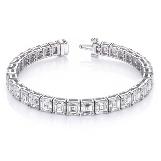 The Most Expensive Bracelet With Asscher Natural Earth Mined Diamonds